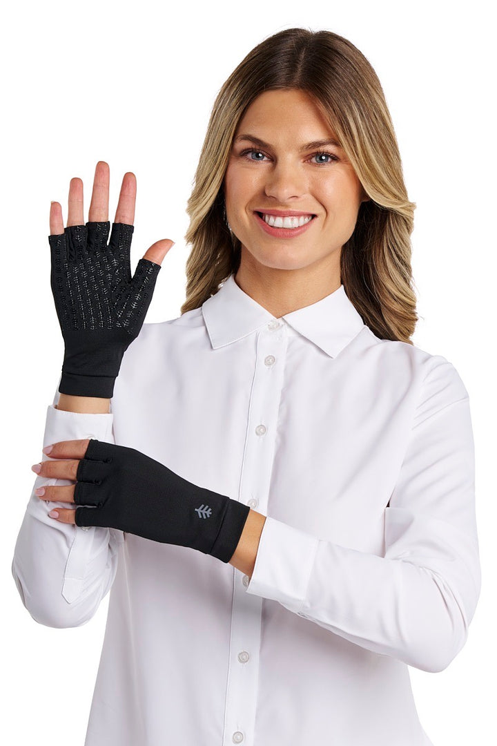Fingerless UV Sun Gloves | Black