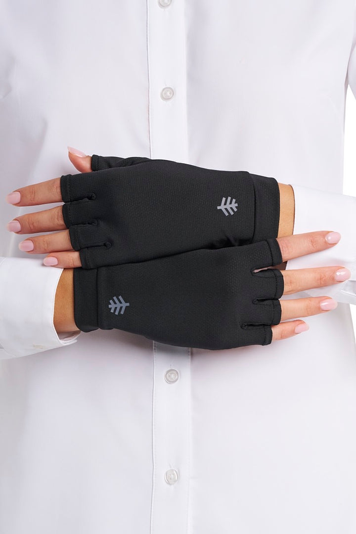 Fingerless UV Sun Gloves | Black