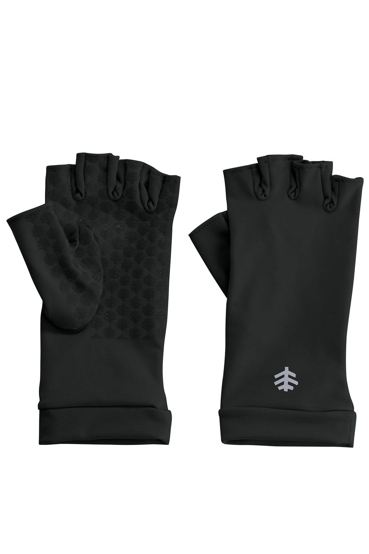 Coolibar Ouray UV Fingerless Sun Gloves UPF 50+, Black / XL