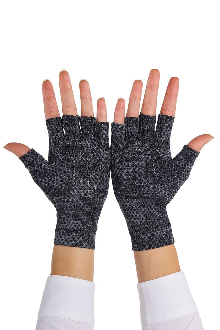 Fingerless UV Sun Gloves | Charcoal Coolibar Camo