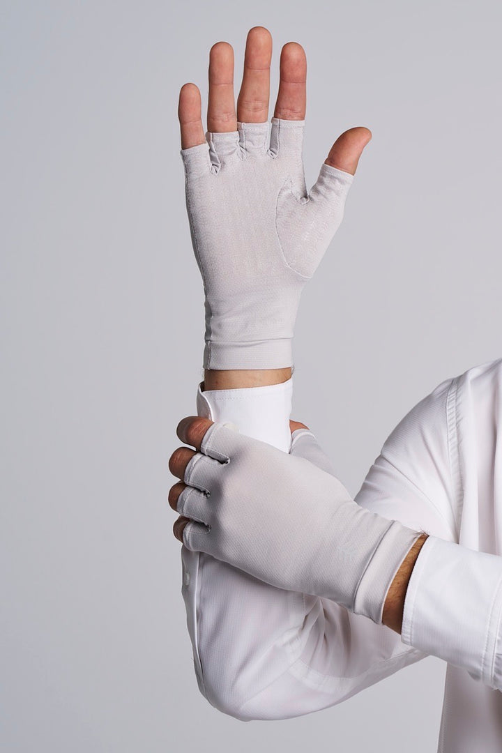 Fingerless UV Sun Gloves | Sleek Grey