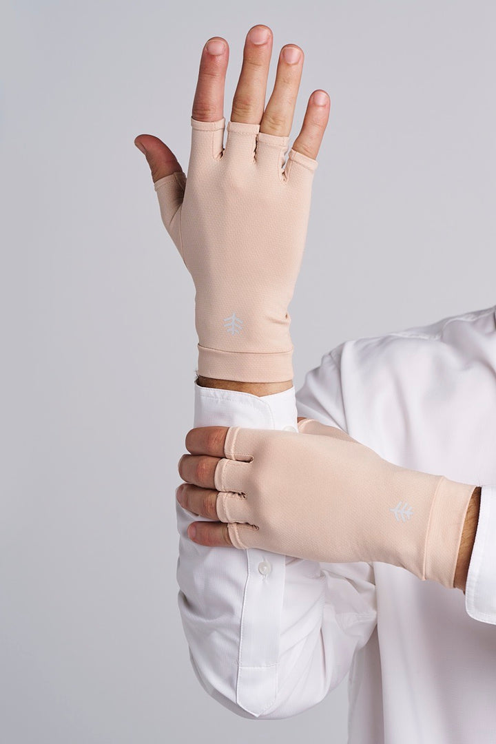Fingerless UV Sun Gloves | Beige