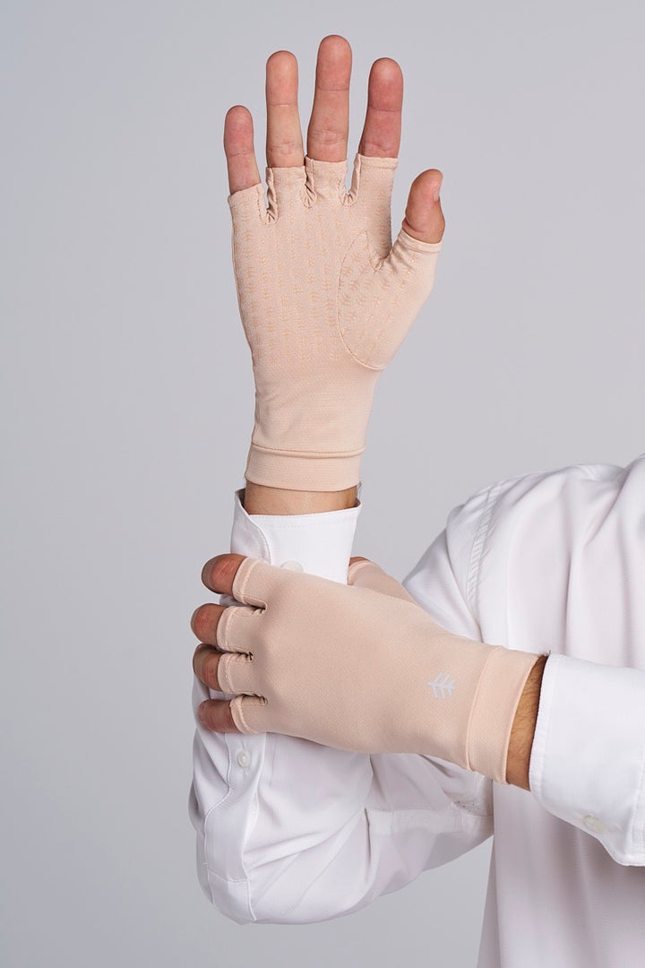 Fingerless UV Sun Gloves | Beige