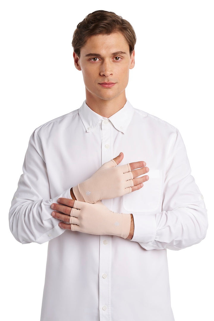 Fingerless UV Sun Gloves | Beige