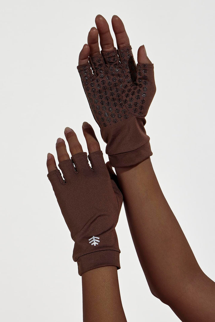 Coolibar Ouray UV Fingerless Sun Gloves UPF 50+, Navy / XL