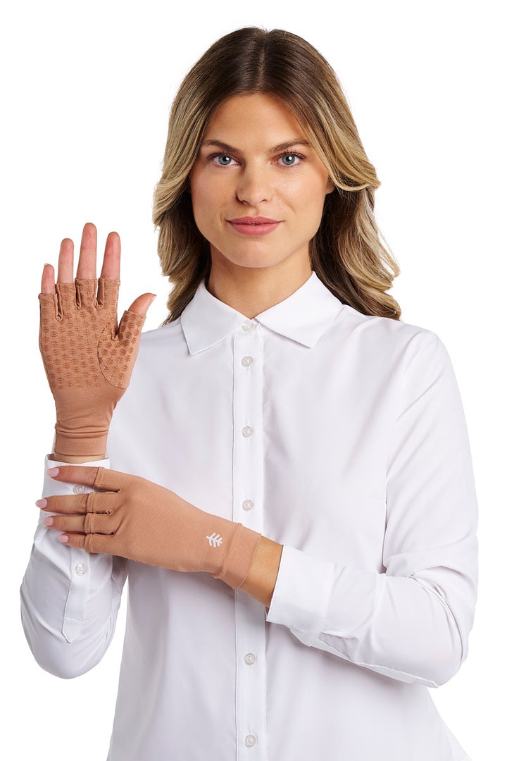 Fingerless UV Sun Gloves | Antique Tea