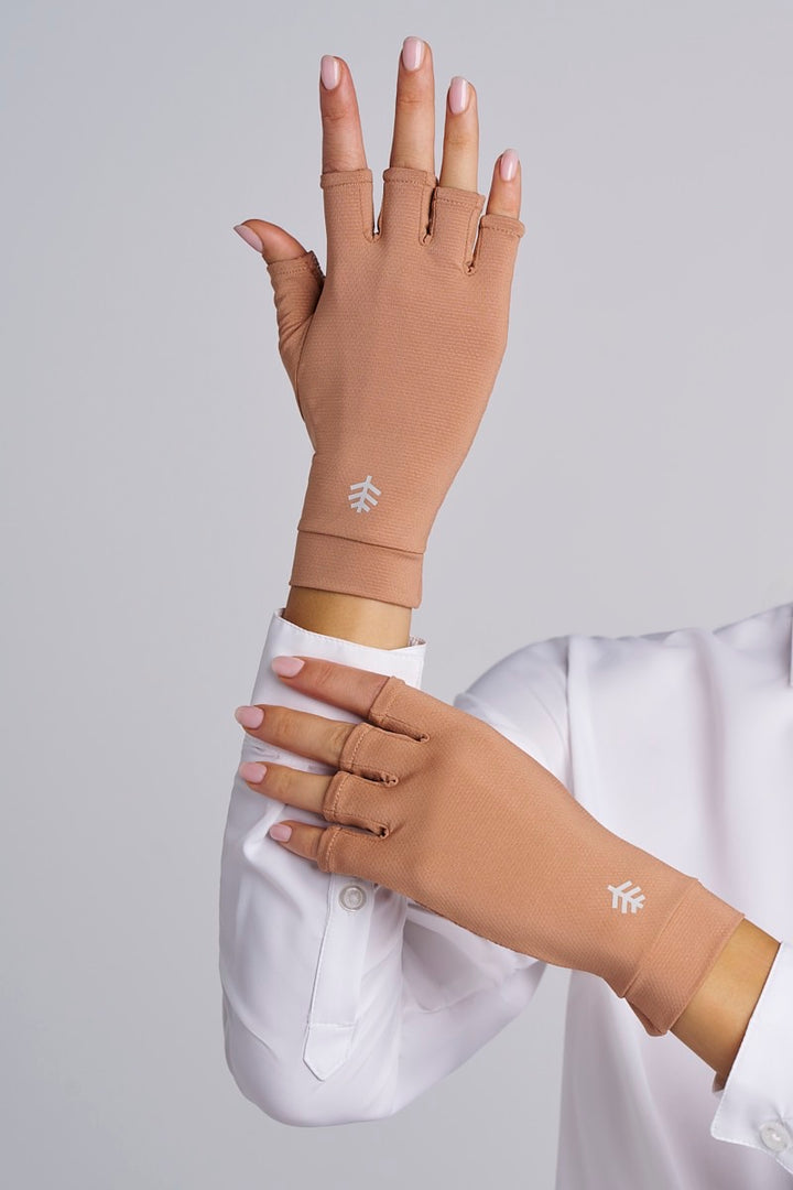 Fingerless UV Sun Gloves | Antique Tea
