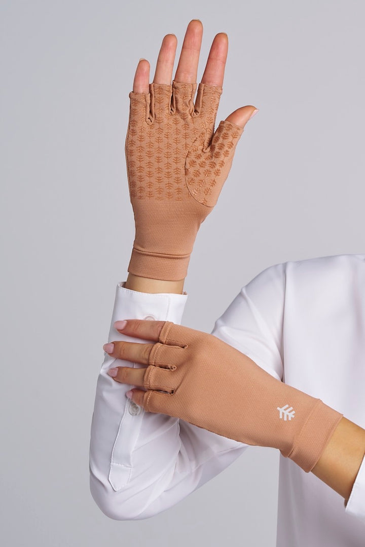 Fingerless UV Sun Gloves | Antique Tea