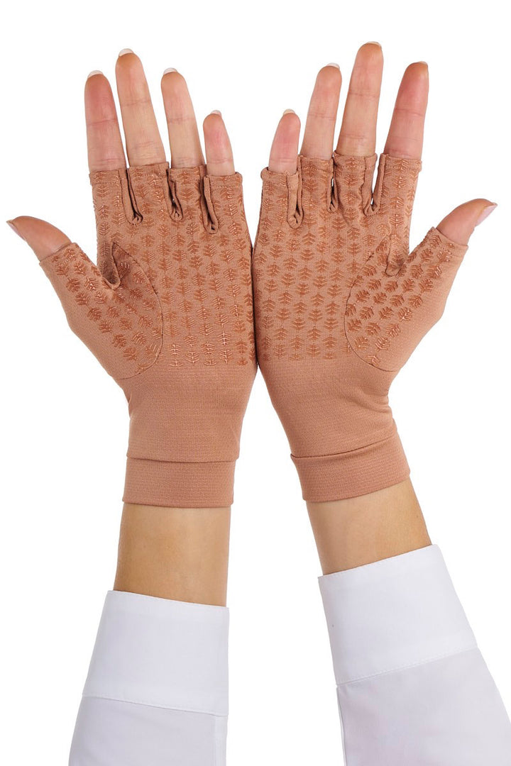Fingerless UV Sun Gloves | Antique Tea