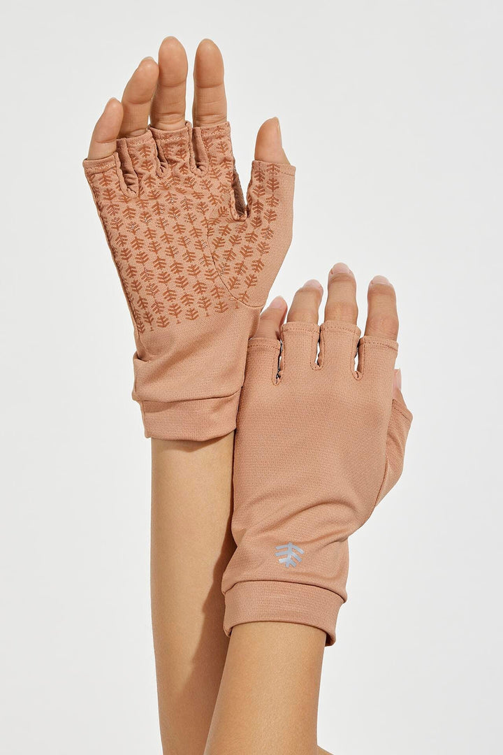 Coolibar Ouray UV Fingerless Sun Gloves UPF 50+, Antique Tea / S