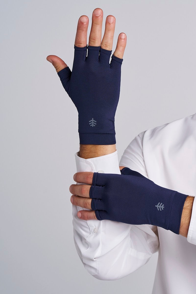 Ouray Fingerless Gloves | Navy UPF 50+