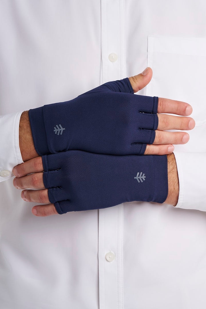 Fingerless UV Sun Gloves | Navy
