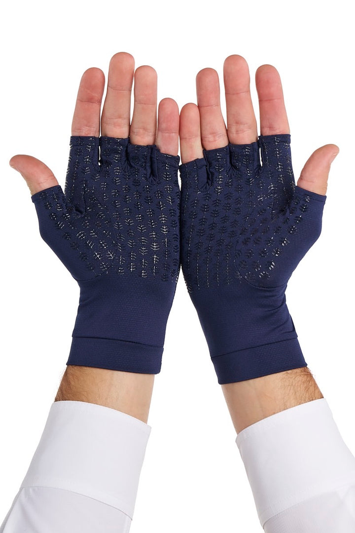Fingerless UV Sun Gloves | Navy