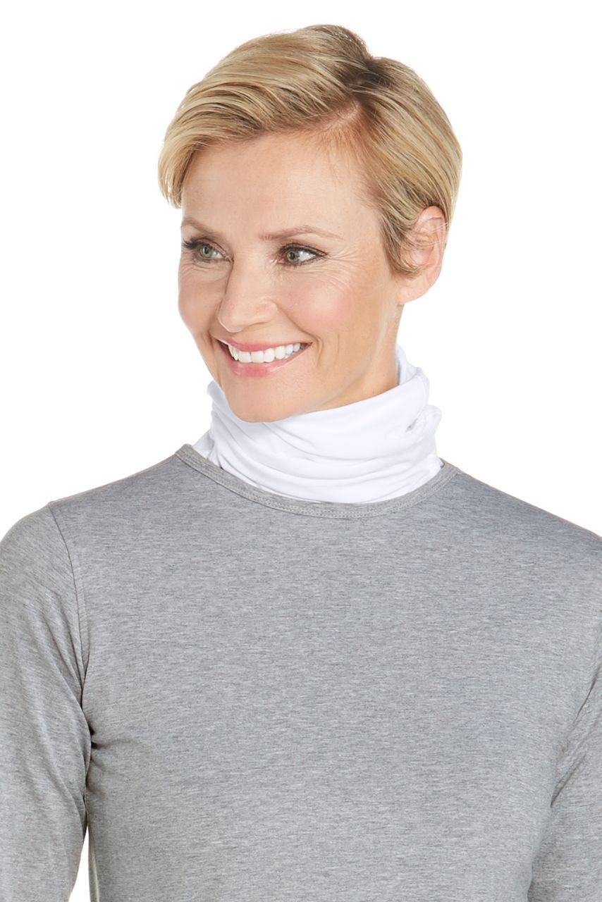 Sun Neck Protector Sun Neck Gaiter | White UPF 50+