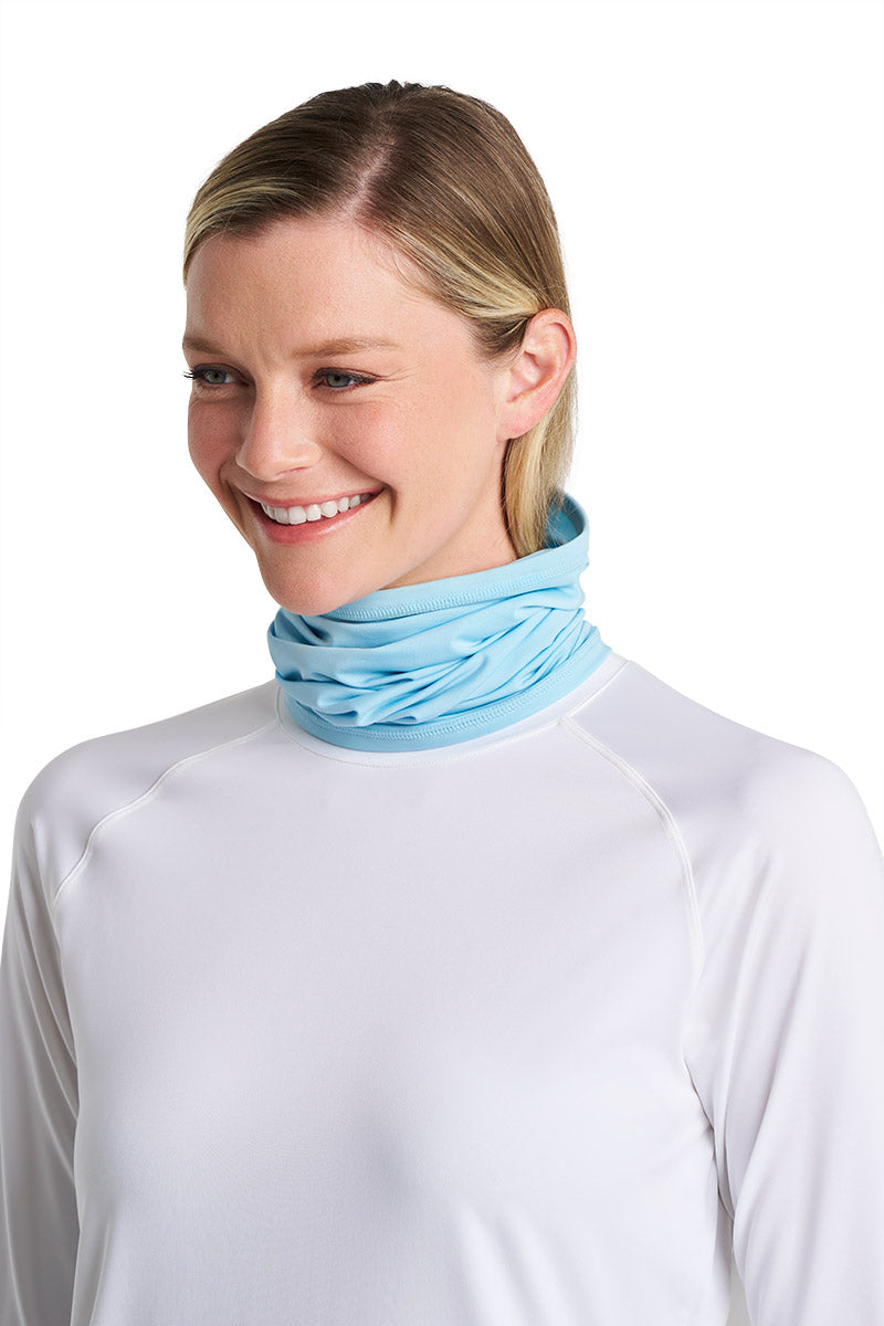 Unisex Virasana Performance Sun Gaiter | Arctic Blue UPF 50+