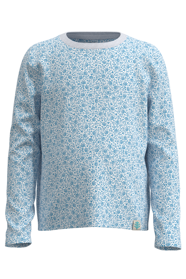 Kid's Long Sleeve Sun Shirt | Malibu Blue Shell We