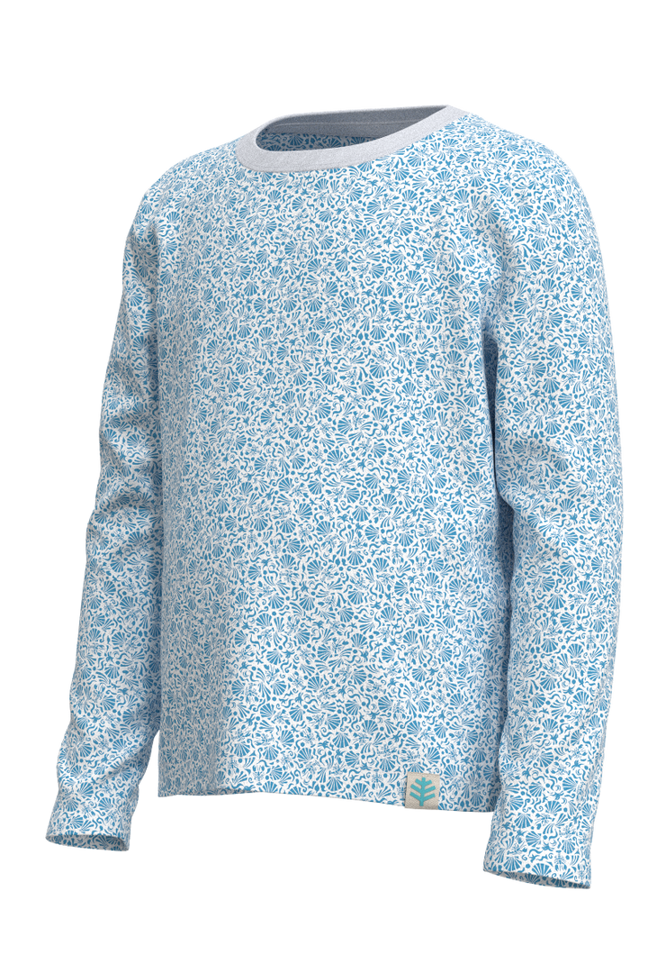 Kid's Long Sleeve Sun Shirt | Malibu Blue Shell We