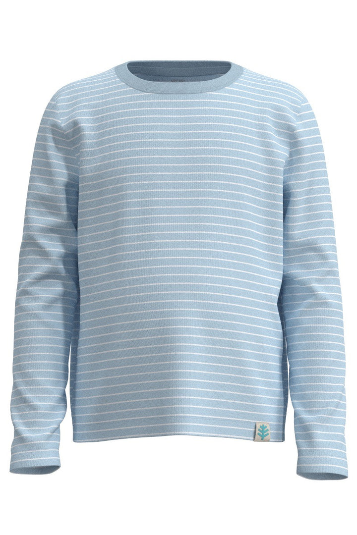 Kid's Long Sleeve Sun Shirt | Skyride/White Stripe