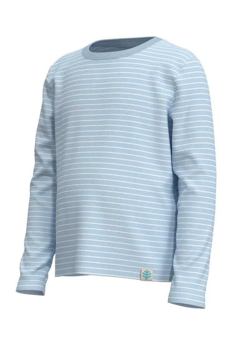 Kid's Long Sleeve Sun Shirt | Skyride/White Stripe