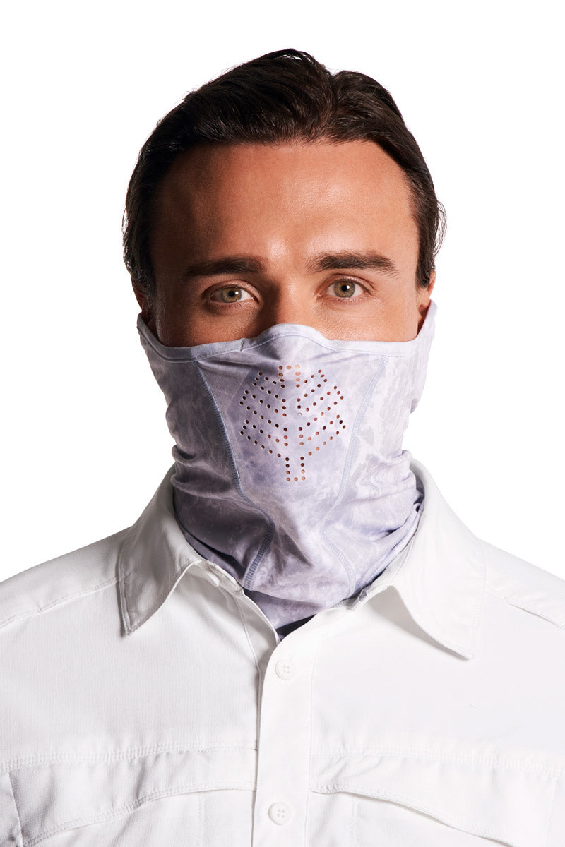 Unisex MaxShield Fishing Gaiter | Grey Water Print UPF 50+
