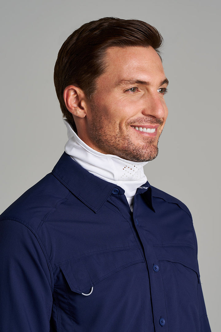 Fishing Face Gaiter | White