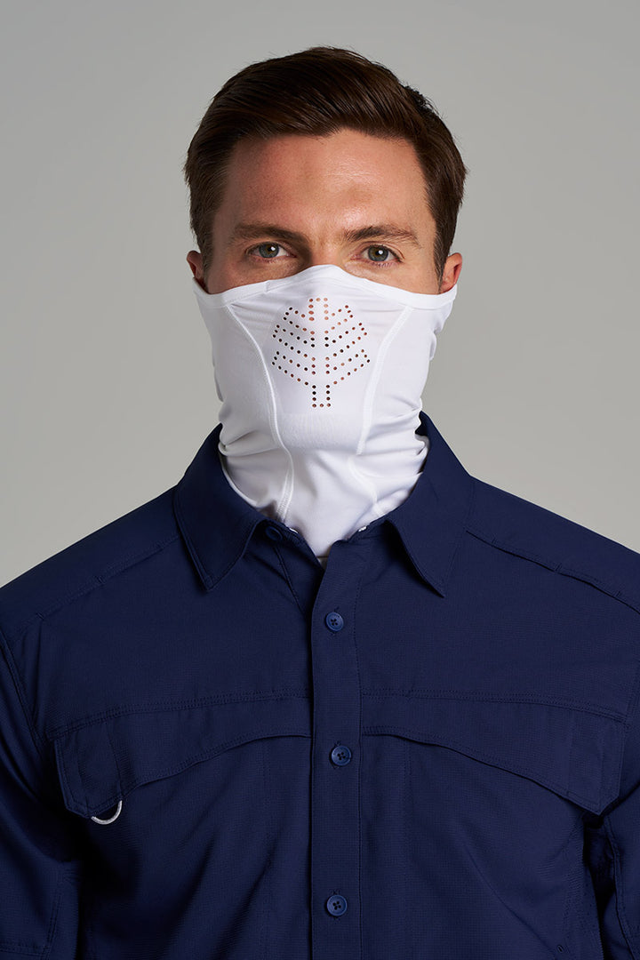 Fishing Face Gaiter | White