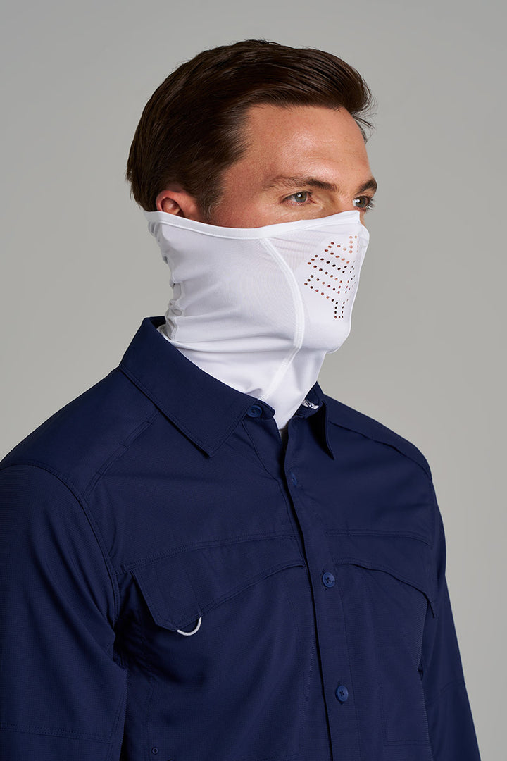Fishing Face Gaiter | White