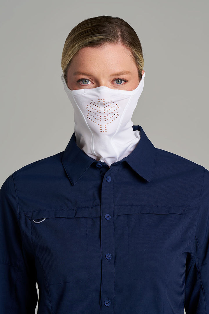 Fishing Face Gaiter | White