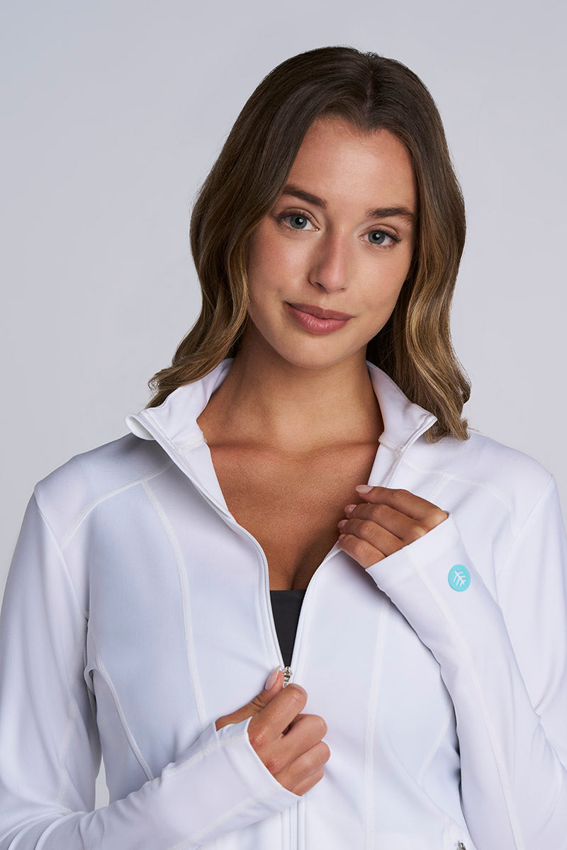 Women's Malawi Fitted Swim Jacket with Full Zip | Black UPF 50+