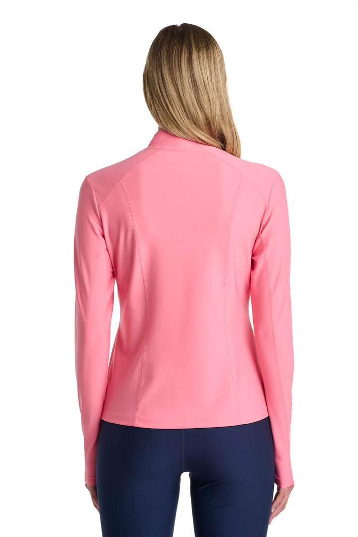 Women's Fitted Swim Jacket with Full Zip | Flamingo Pink