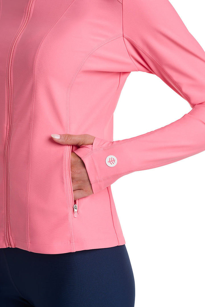 Women's Fitted Swim Jacket with Full Zip | Flamingo Pink