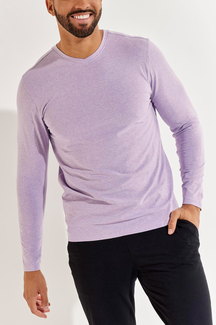 Men's Morada Everyday Long Sleeve V-Neck T-Shirt UPF 50+