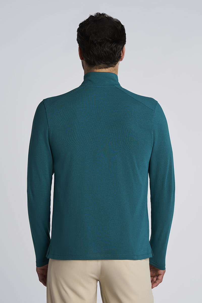 kuuネイビーM Men's Agility Performance Pullover | Navy UPF 50+