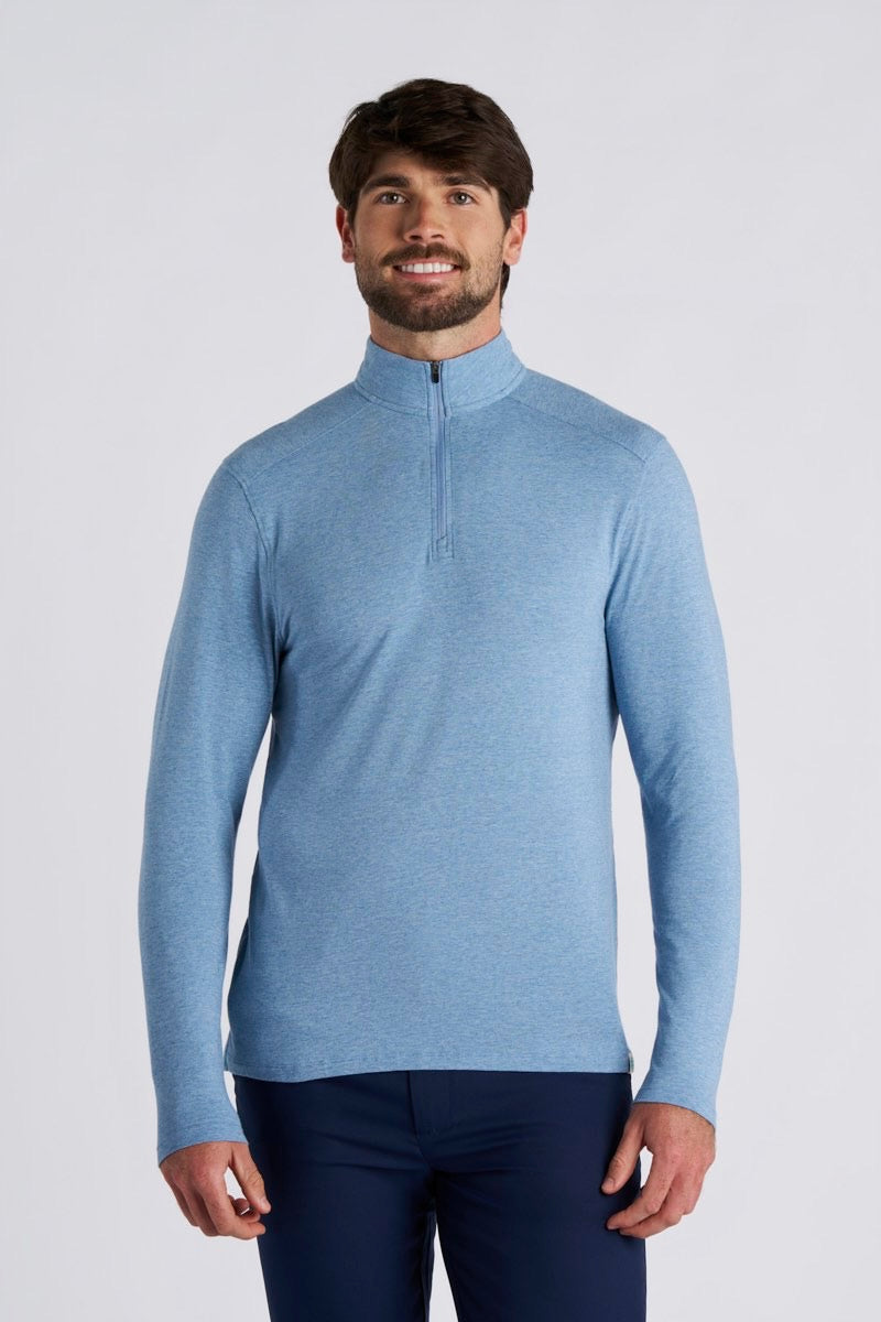 Men's Sonora Quarter-Zip | Grey Heather UPF 50+