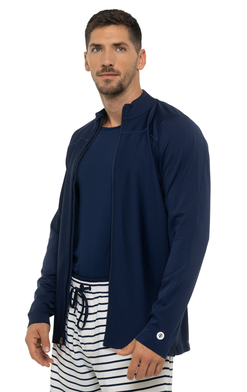 Men's Menorca Long Sleeve Swim Jacket | Navy UPF 50+
