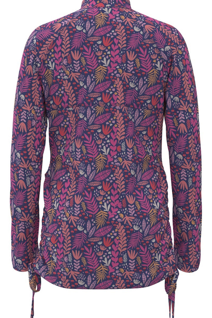 Girls' Ruche Long Sleeve Swim Shirt | Future Dusk Blooming Forest