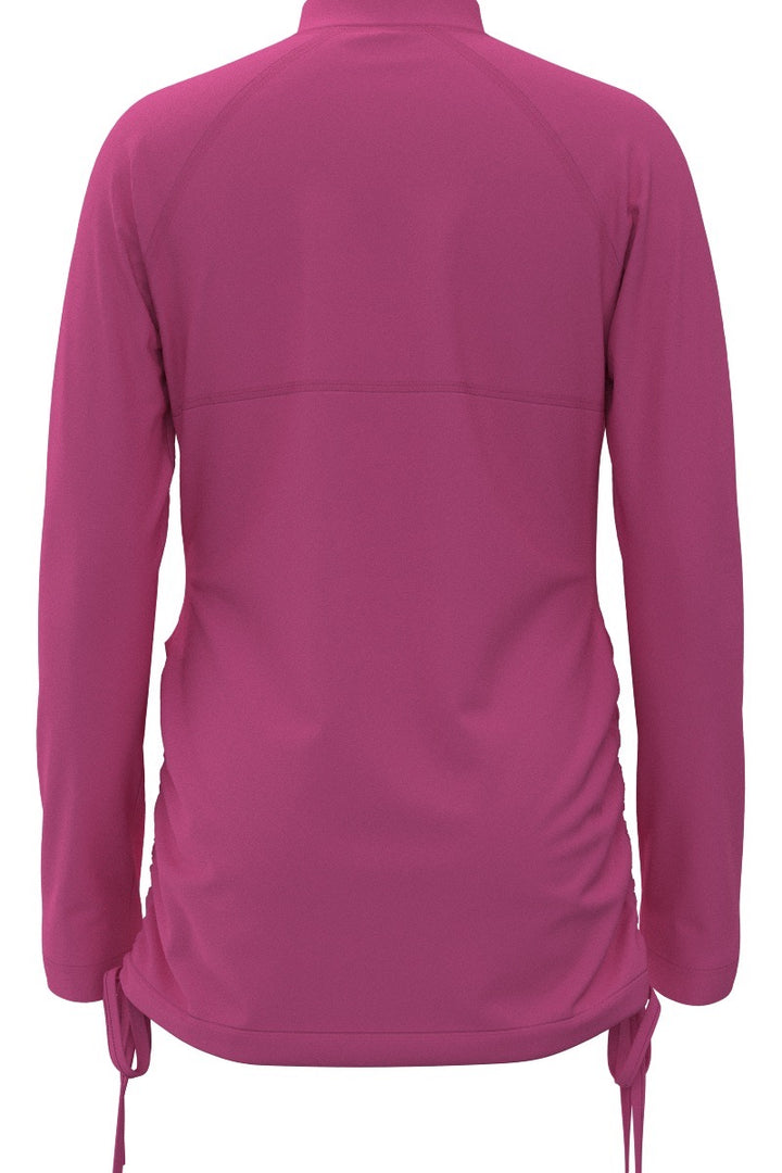 Girls' Ruche Long Sleeve Swim Shirt | Tulip Pink