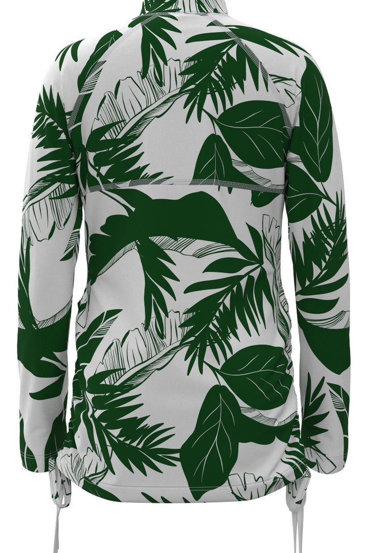Girls' Ruche Long Sleeve Swim Shirt | Eden Palm Paradise