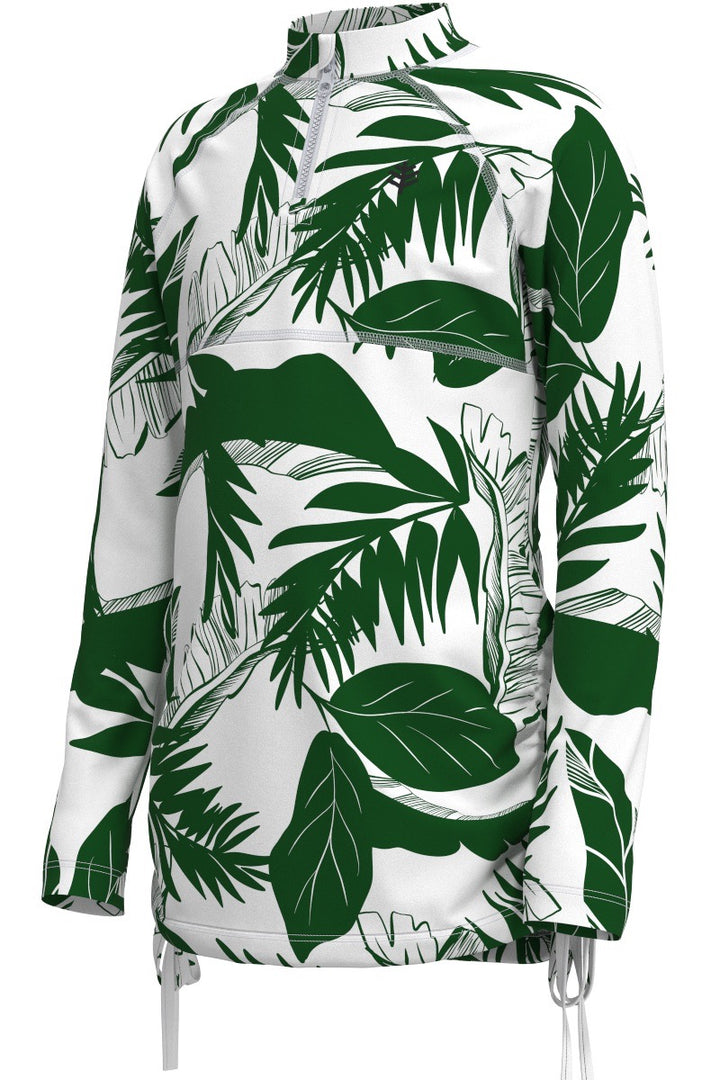Girls' Ruche Long Sleeve Swim Shirt | Eden Palm Paradise