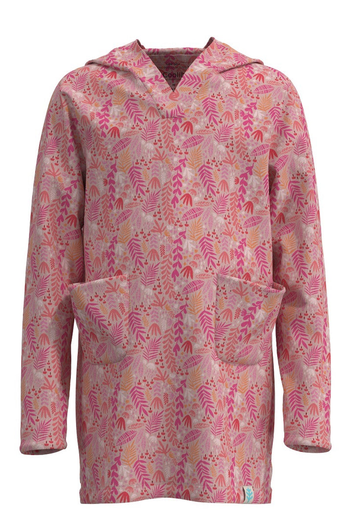 Girls' Beach Cover-Up Dress | Soft Pink Blooming Forest