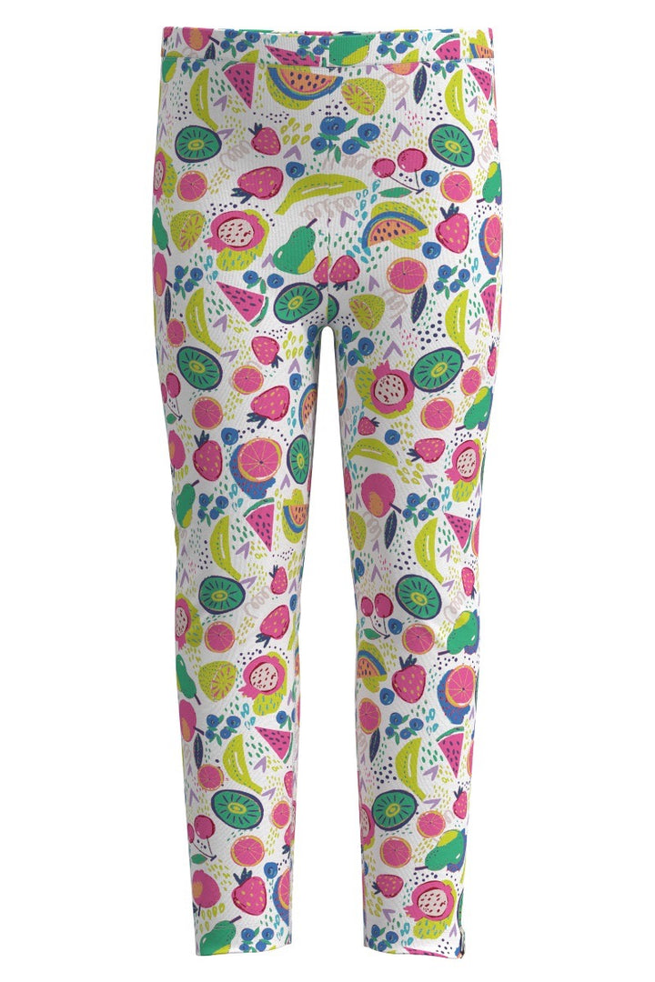 Kids' Summer Leggings | White Fruit Party