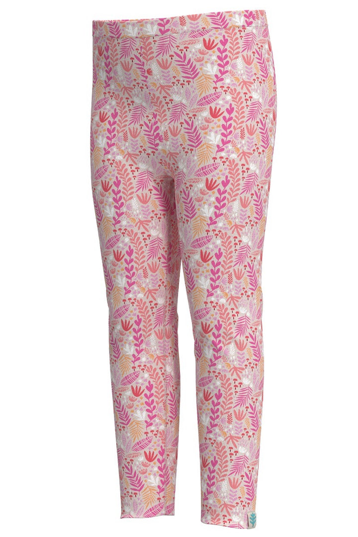 Kids' Summer Leggings | Soft Pink Blooming Forest
