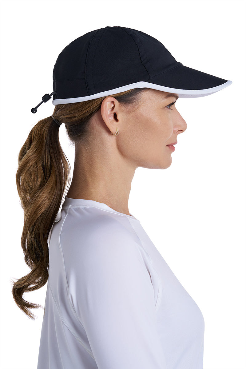 Unisex Lenny Adjustable Sports Cap | Navy/White UPF 50+