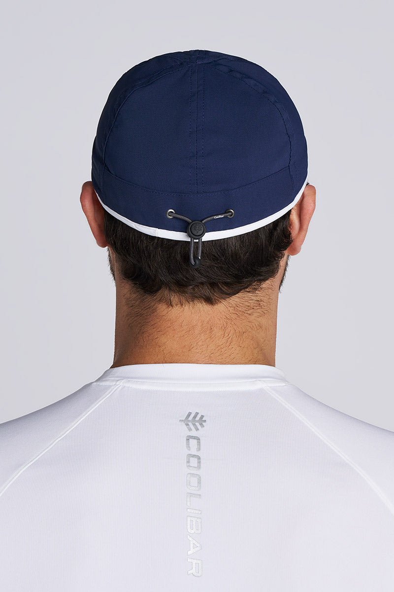 Unisex Lenny Adjustable Sports Cap | Carbon/White UPF 50+