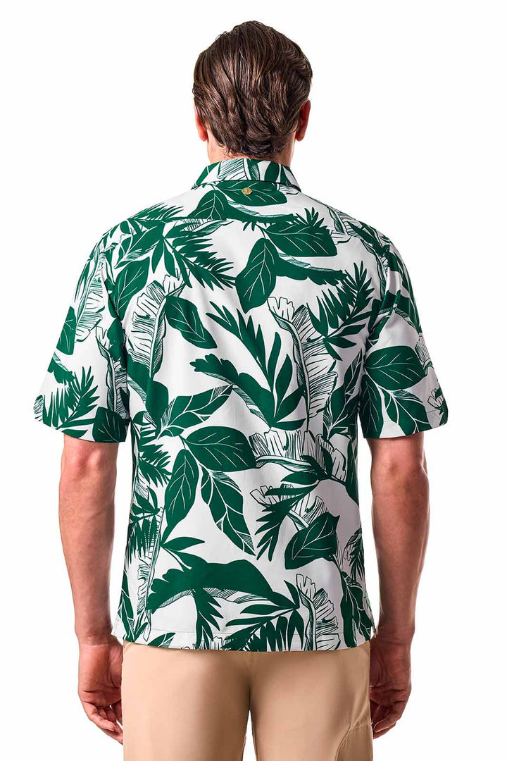 Men's Camp Shirt | Eden Green Palm Paradise