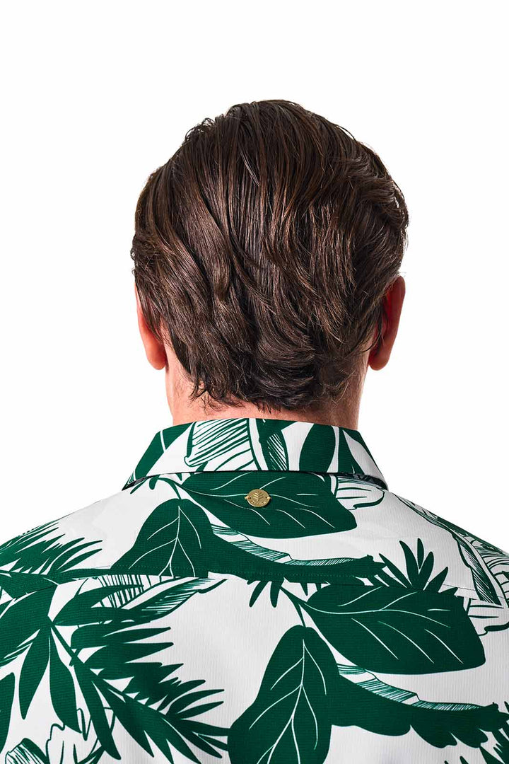 Men's Camp Shirt | Eden Green Palm Paradise