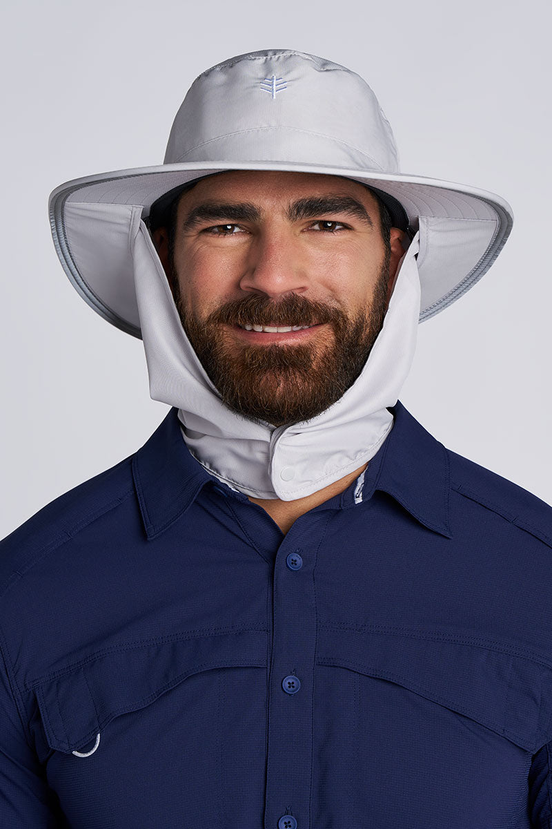 Navigating Hat Floating Boating Hat with Neck Drape | Stone UPF 50+