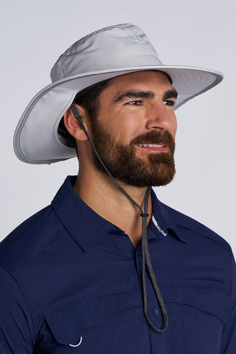 Floating Boating Hat with Neck Drape | Stone UPF 50+