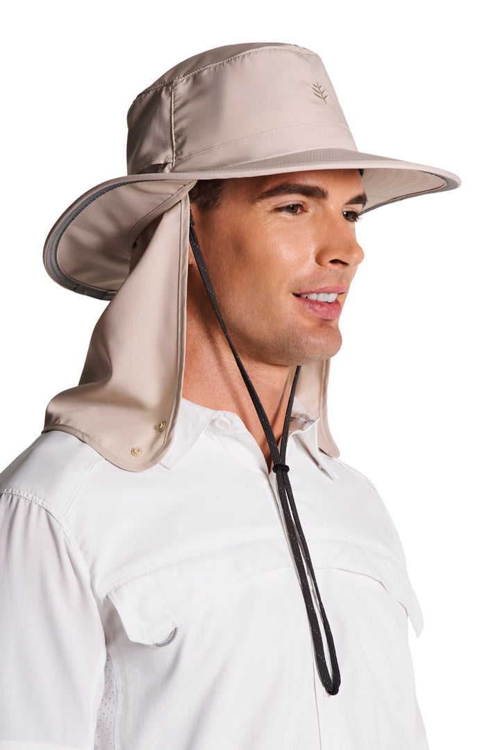 Floating Boating Hat with Neck Drape | Stone