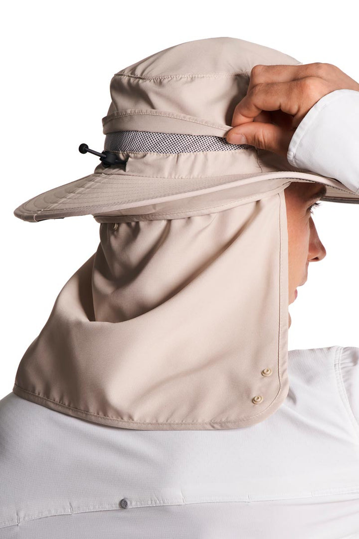 Floating Boating Hat with Neck Drape | Stone